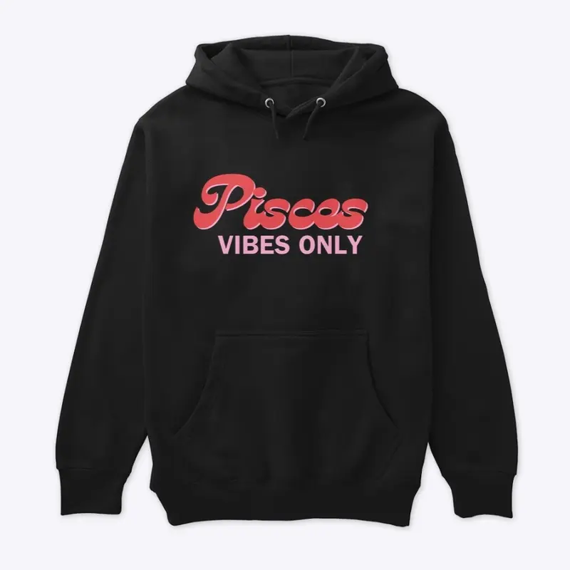 Pisces vibes only retro hoodie